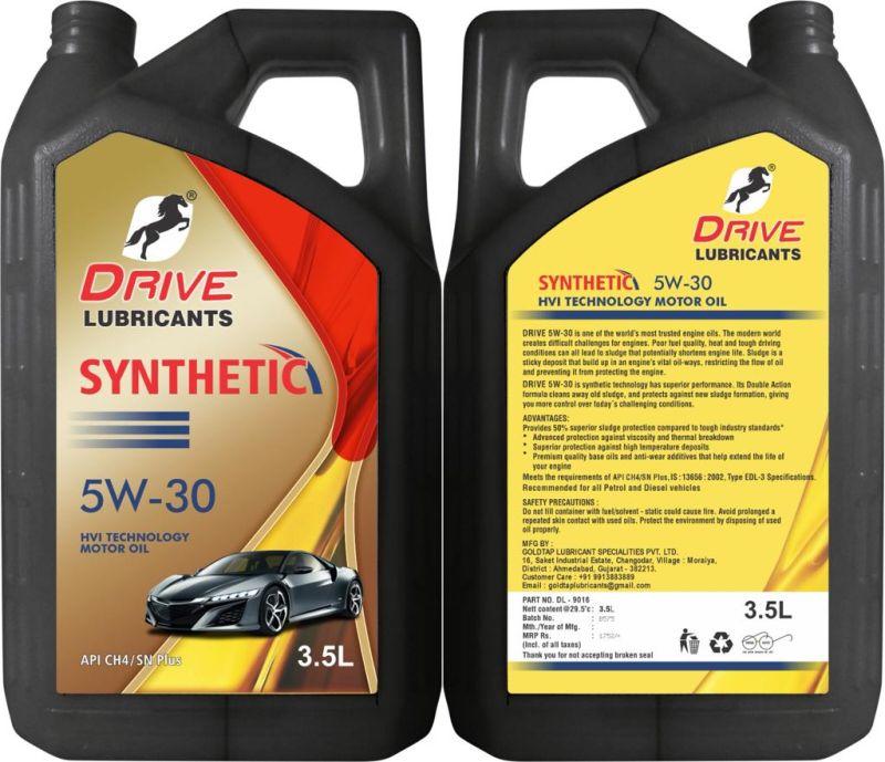 Liquid 5w 30 Synthetic Motor Oil, Packaging Size : 3.5L