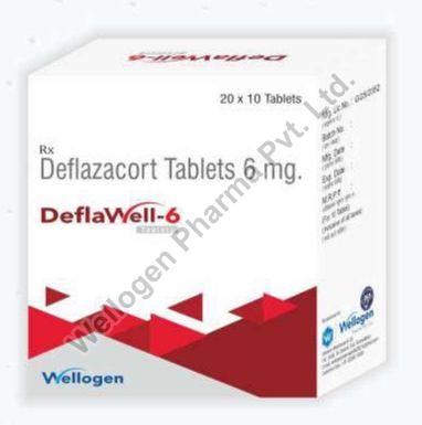 Deflawell-6 Tablets, Composition : Deflazacort 6mg