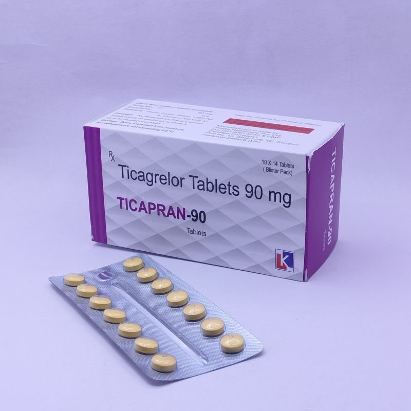 Kepran Healthcare Ticapran 90mg Tablets, Grade : Pharm Grade