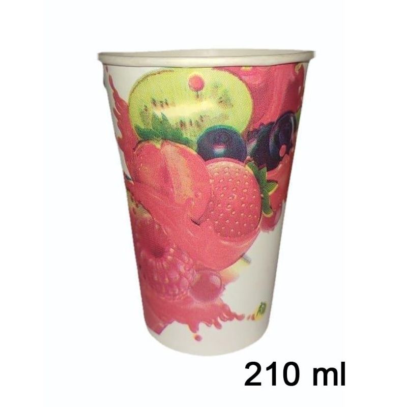 210ml Printed Juice Paper Cup