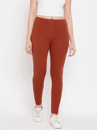 Ladies Cotton Lycra Maroon Leggings, Feature : Easy Wash, Shrink-Resistant