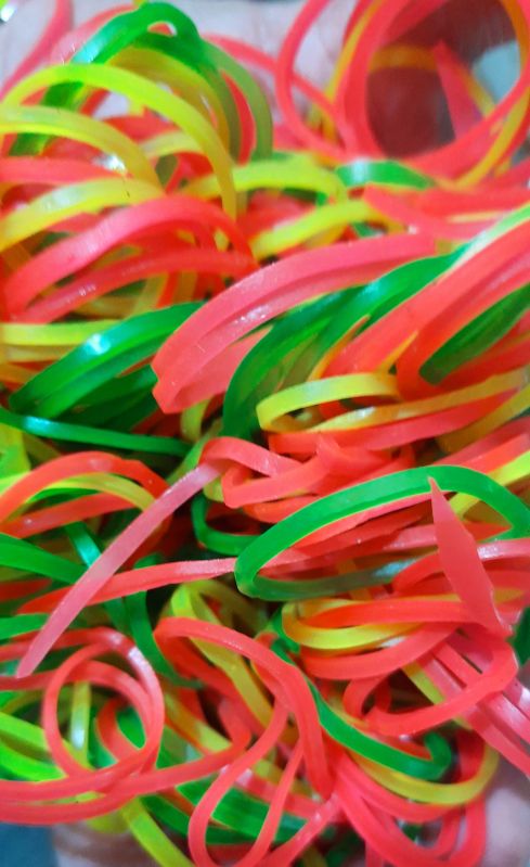 Multicolor Round Fluorescent Rubber Band, for Binding, Feature : Premium Quality, Flexible/Elastic.