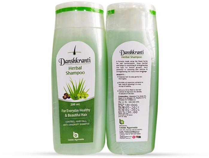 Lezaa Ayurveda Danshkranti Herbal Shampoo, Packaging Size : 200ml