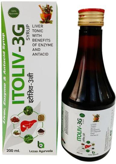 Lezaa Ayurveda Liquid Itoliv-3G Syrup, Packaging Type : Plastic Bottle
