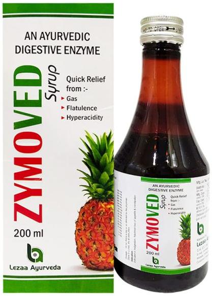 Lezaa Ayurveda Zymoved Syrup, Packaging Type : Plastic Bottle
