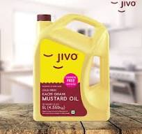 Jivo Kachi Ghani Mustard Oil, For Cooking, Packaging Size : 5ltr