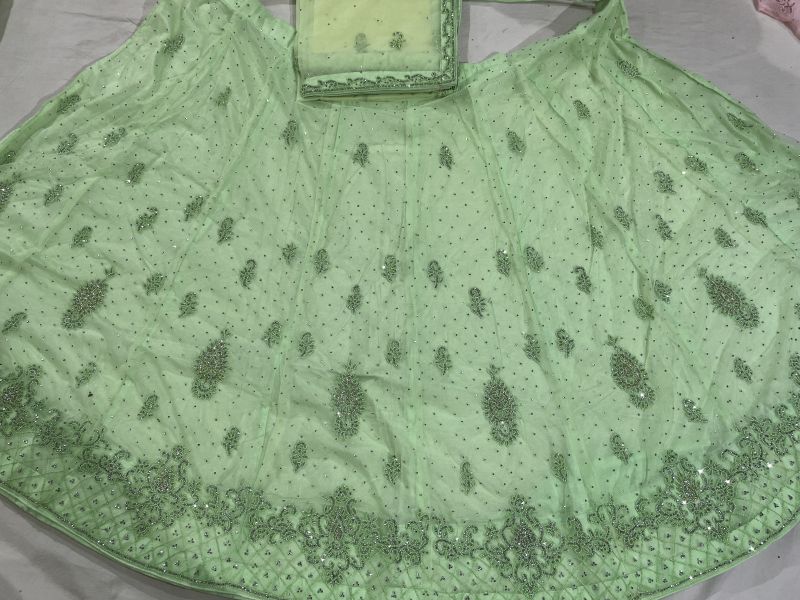 Ladies Fancy Green Embroidered Lehenga Choli