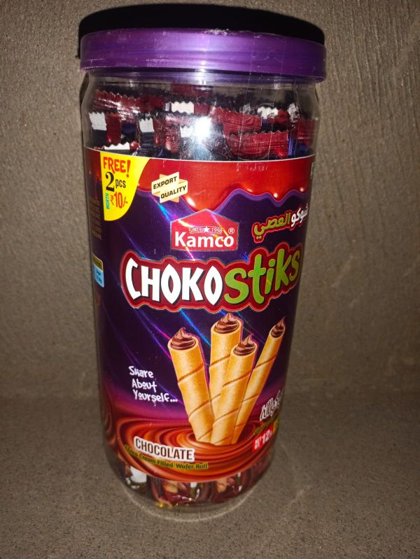 Choko Stiks Chocolate Waffer Rolls Jar, Shape : Box