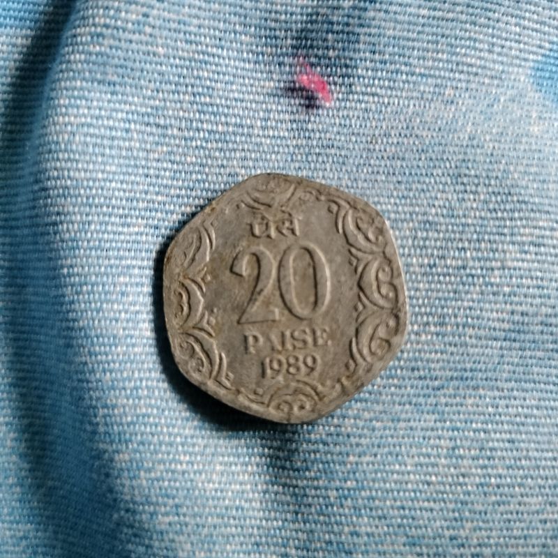 Brass Old 20paisa Coin 1989, Color : Silver