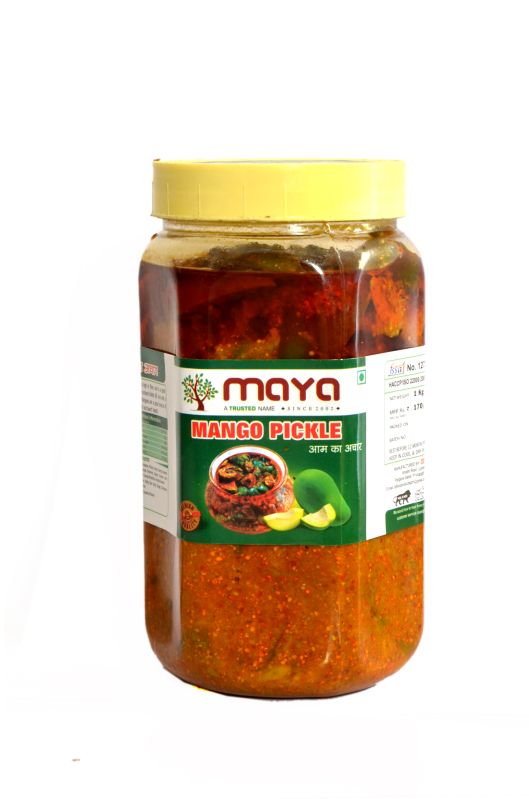 Maya Turmeric 1kg Mango Pickle, Packaging Type : Plastic Jar