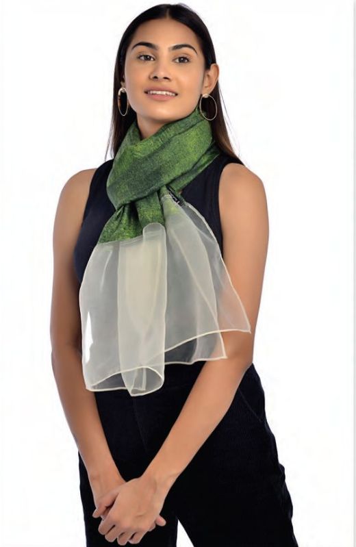 Printed 50-100 Gm Edamame Silk Long Scarf, Specialities : Soft Texture, Skin Friendly, Impeccable Finish
