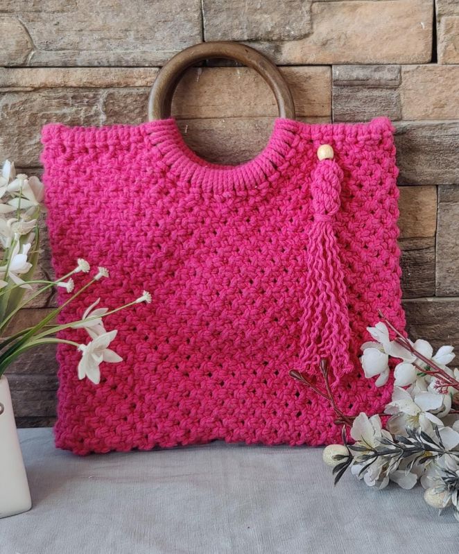 Macrame Pink Handbag