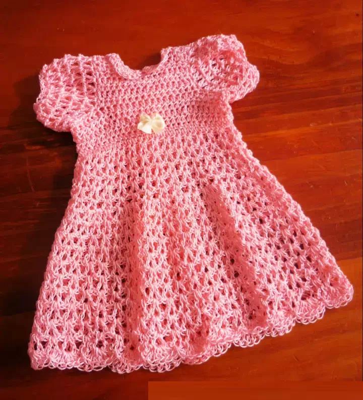 Party Wear Crochet Kids Frock