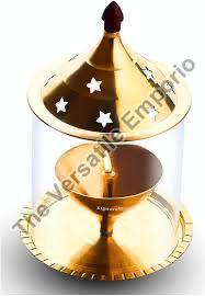 Golden Brass Akhand Diya, for Temple, Home
