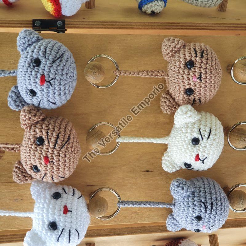 Crochet sales cat keychain