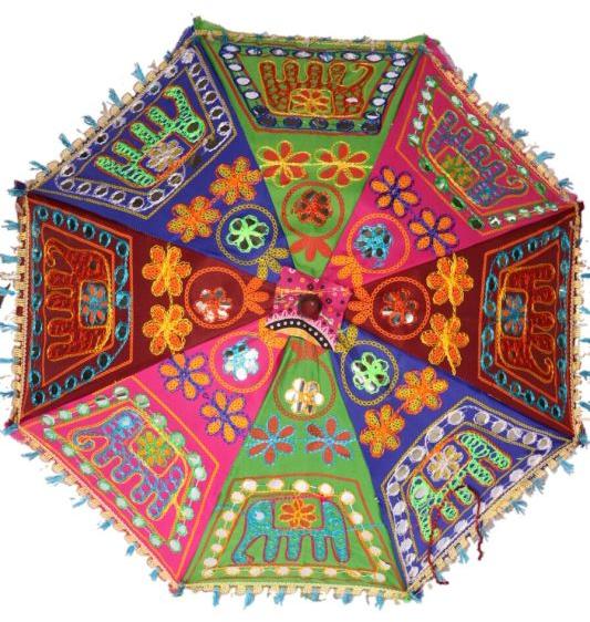Tarun Enterprises Cotton Rajasthani Umbrella, Size : 24