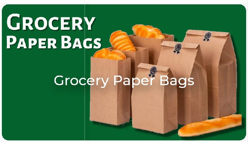 Grocery Paper Bags, for Shopping Use, Style : Square bottom