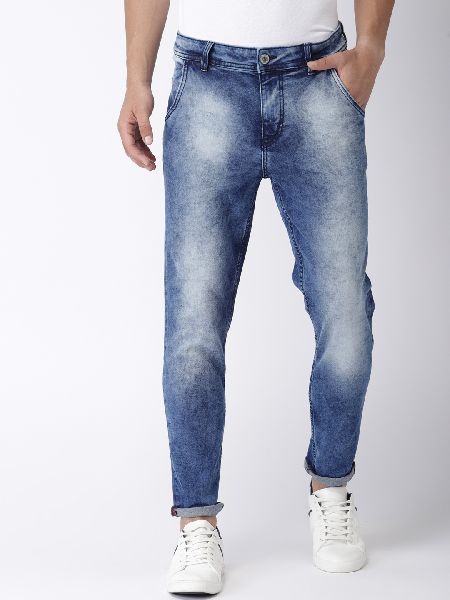 Denim Mens Faded Jeans, Fit Type : Comfort Fit