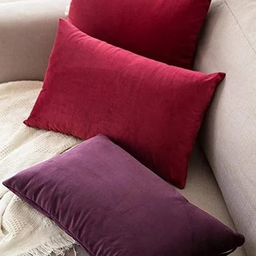 Plain Velvet Pillow Covers, Size : Standard
