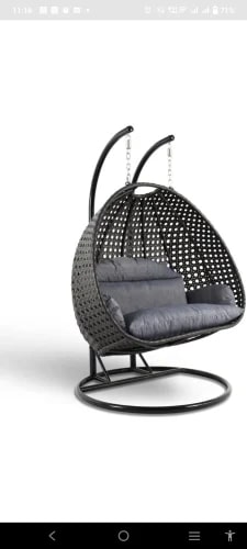 Double Seater Outdoor Hanging Swing, for Home, Pattern : Plain