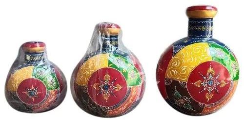 Embossed Painted Kudia Pot Set, for Home, Hotel, Offices, Restaurant