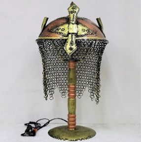 Iron Mughal Jali Helmet Lamp, for Home, Hotel, Offices, Restaurant, Style : Antique