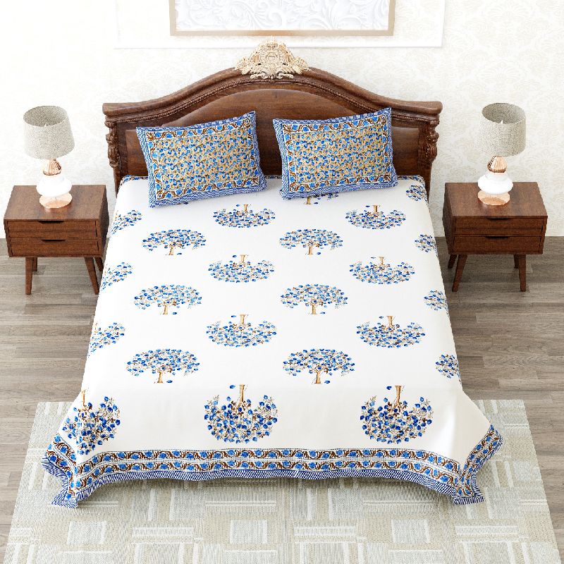 Double Bed Cotton Jaipuri Cotton Sheet, for Home, Size : 100x108