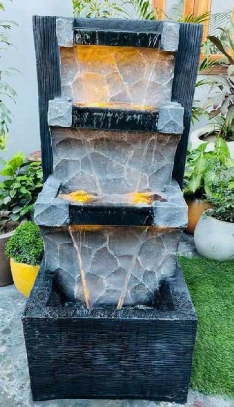 Polished Fiberglass Fiber Water Fountain, for Indoor, Design : Antique