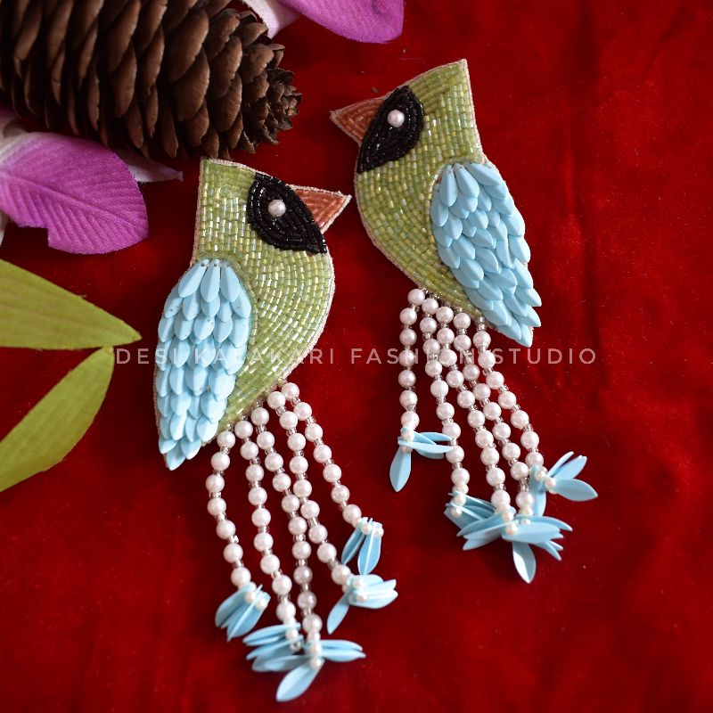 Beaded Sparrow Earrings, Packaging Type : Plastic Packet