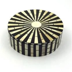 Resin MDF Round Jewellery Box, Size : Standard