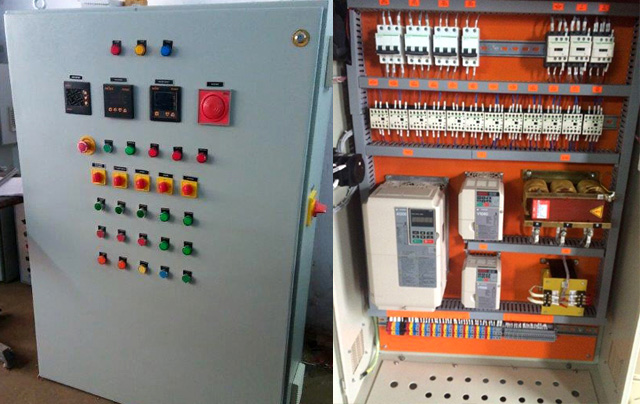 Mild Steel three phase control panel, Size : Customised