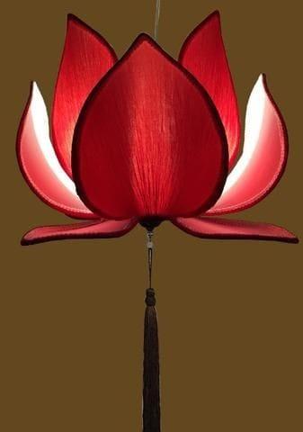 Non Polished facric Lotus hanging lanterns, for Wedding, Decoration, Technics : Hand Made