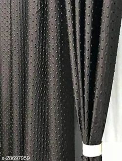 Polyester Black Tree Punch Curtains