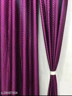 Polyester Purple Tree Punch Curtains