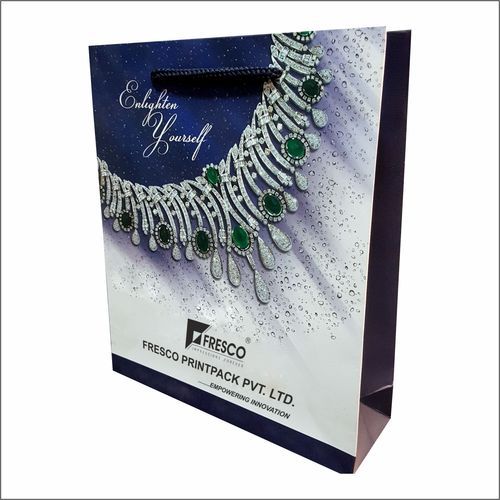 Fresco Designer Jewellery Paper Bags, for Packing Jewelry, Feature : Premium Look With Fine Quality