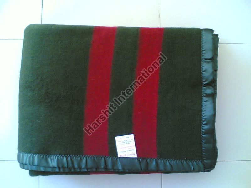 Army Woolen Blankets, for Home, Hotel, Hospital, Travel, Railway, Bedding, Size : 150*225 cms
