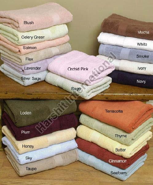 Plain Cotton Towel, For Knitting, Sewing, Technics : Dyed