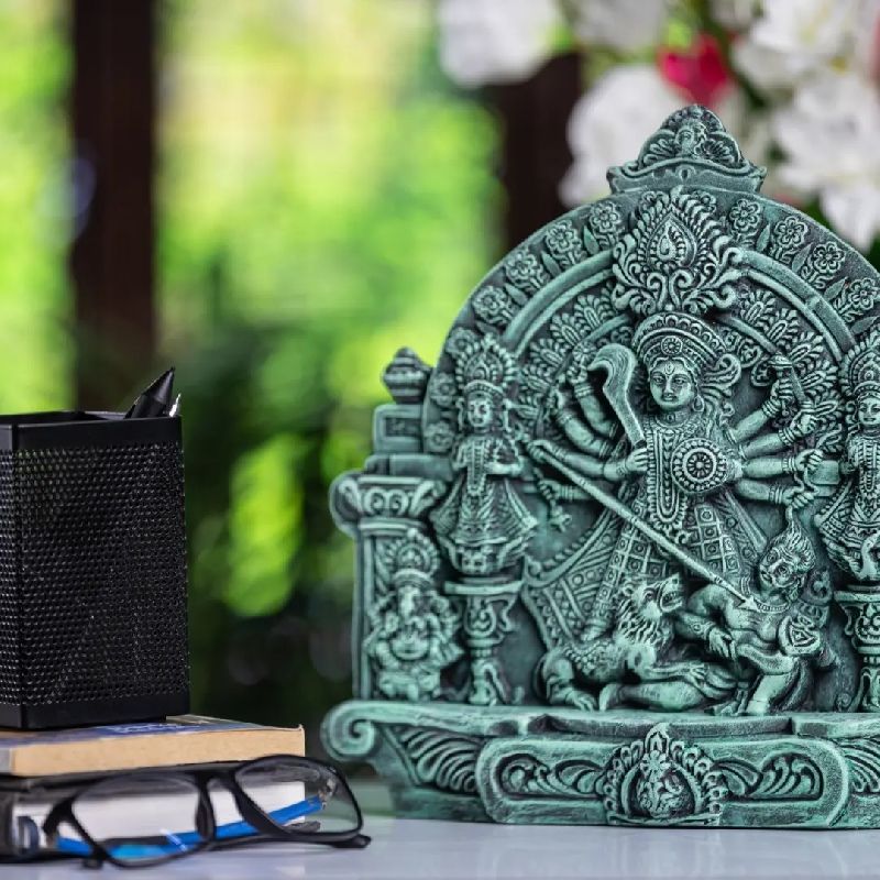 handcrafted terracotta durga idol
