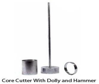 Core Cutter Dolly with Rammer, Color : Metallic