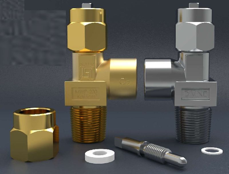 Polished Brass Cylinder Valve, for Industrial, Certification : ISI Certified