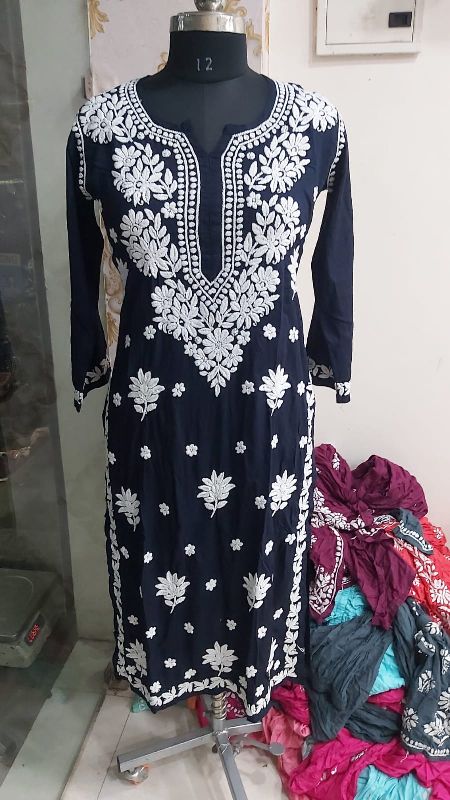 Stitched Modal Chikankari Kurti