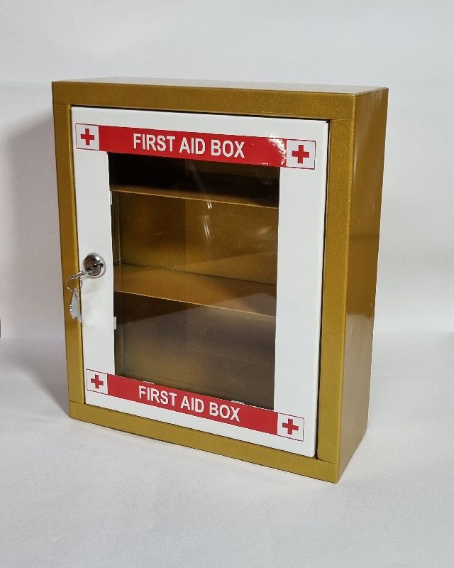 Gold Color Metal First AID Box