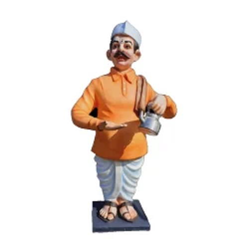 Fiber Tea Man Statue
