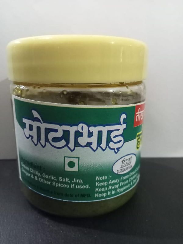 Green Chilli Garlic Chutney, for Cooking, Snacks, Feature : Hygienic, Tasty Delicious
