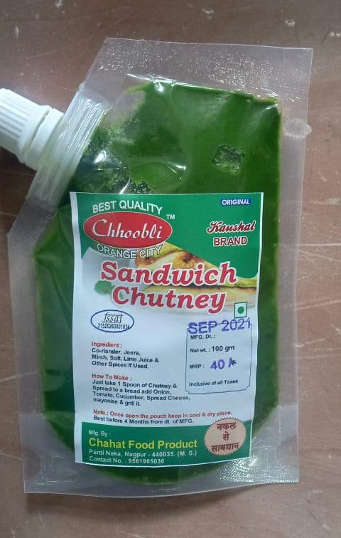 Chhoobli Green Sandwich Chutney, for Cooking, Snacks, Form : Paste