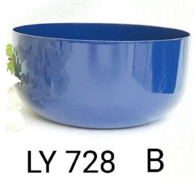 LY 728 B Metal Planter, Pattern : Plain, Shape : Round