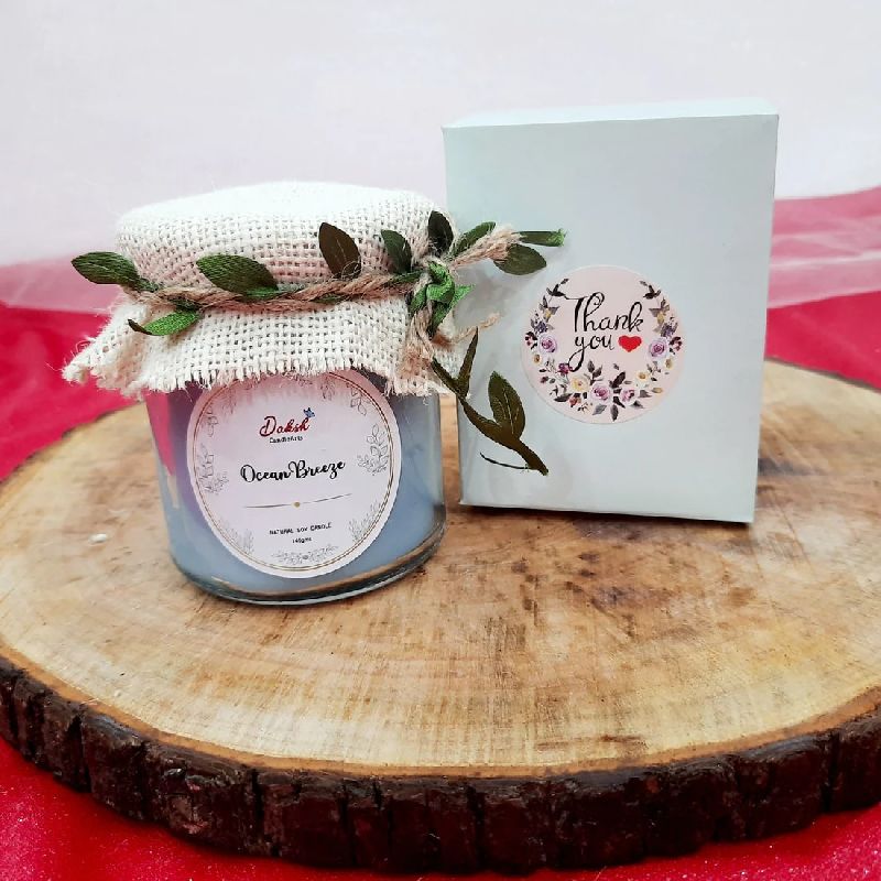 Ocean Breeze Scented Soy Jar Candle