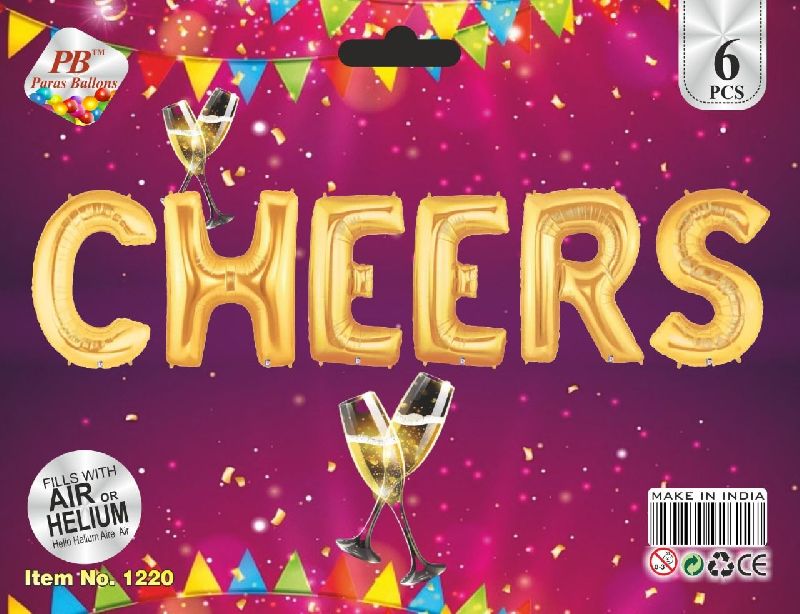 10-100gm Cheers Foil Balloon, Feature : Durable