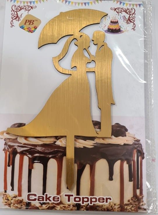 Mirror Marriage Cake Topper