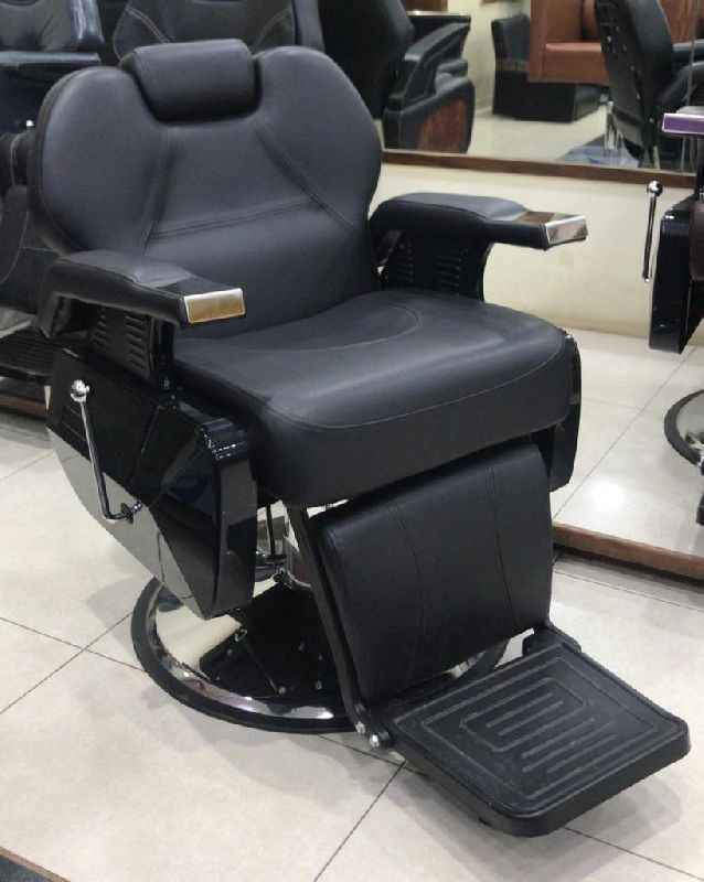 Synthetic Leather Modern Salon Chair, Color : Black